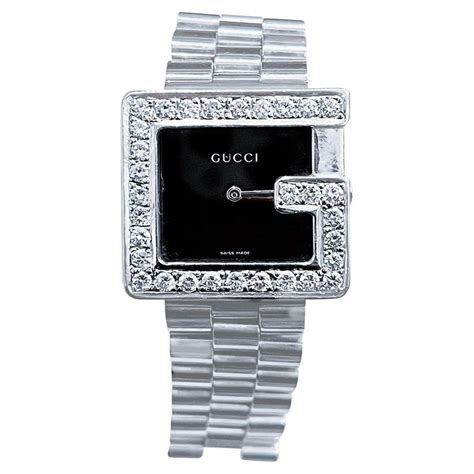 gucci watch black diamonds|diamond bezel gucci watch.